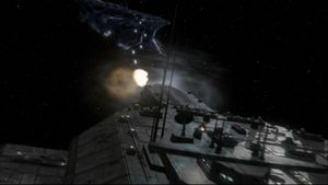 Die Daedalus wird von Michaels Kreuzer angegriffen