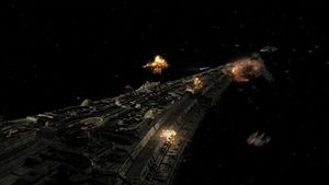 Ein weiteres Drohnen-Kommandoschiff greift die Destiny an.