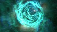Reisen durch ein Pegasus-Wurmloch Animation
