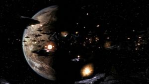 Die Ha'tak der Jaffa und Ba'als kämpfen gegen die Replikatoren