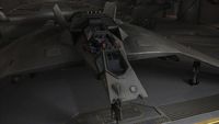 Eine F-302 im Hangar der Odyssey
