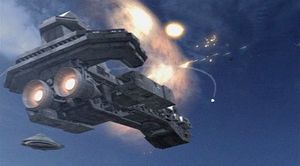 Die Prometheus wird beschossen.