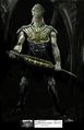 Konzeptzeichnung eines Wraith-Soldaten zu Beginn der Serie